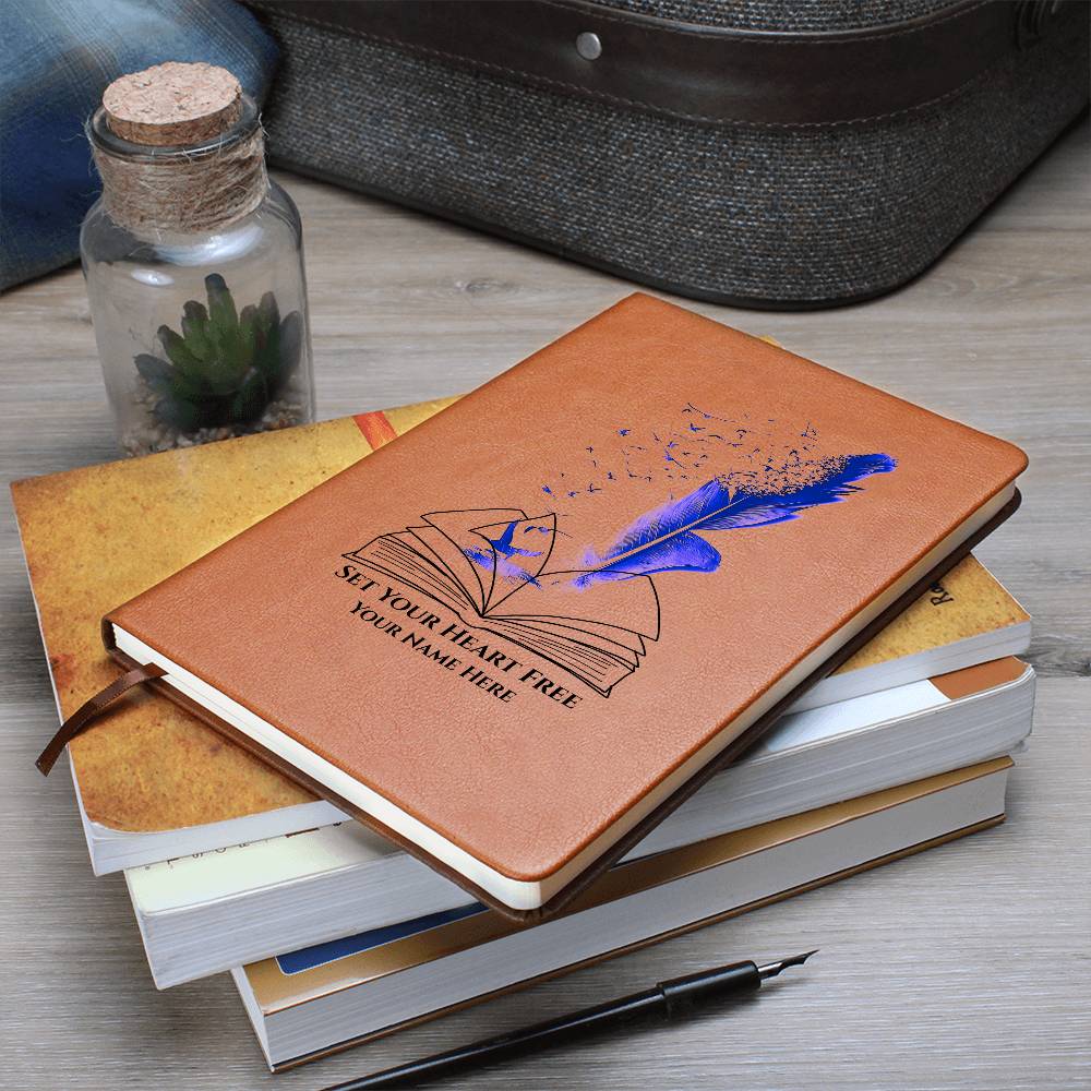 Graphic Leather Journal-Personalized Self Discovery