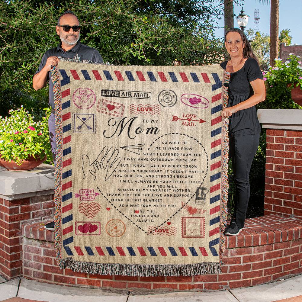 Heirloom Woven Blanket – To Mom – Artwork Gift