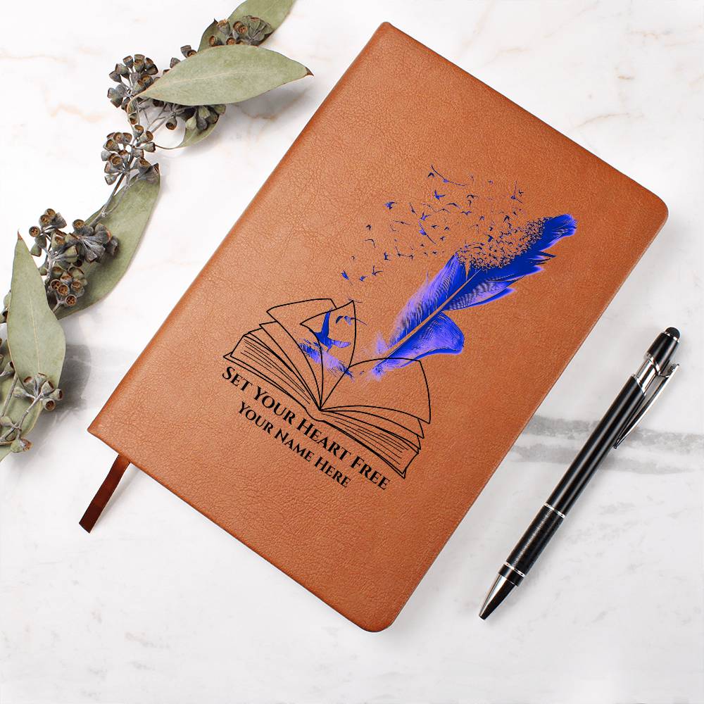 Graphic Leather Journal-Personalized Self Discovery