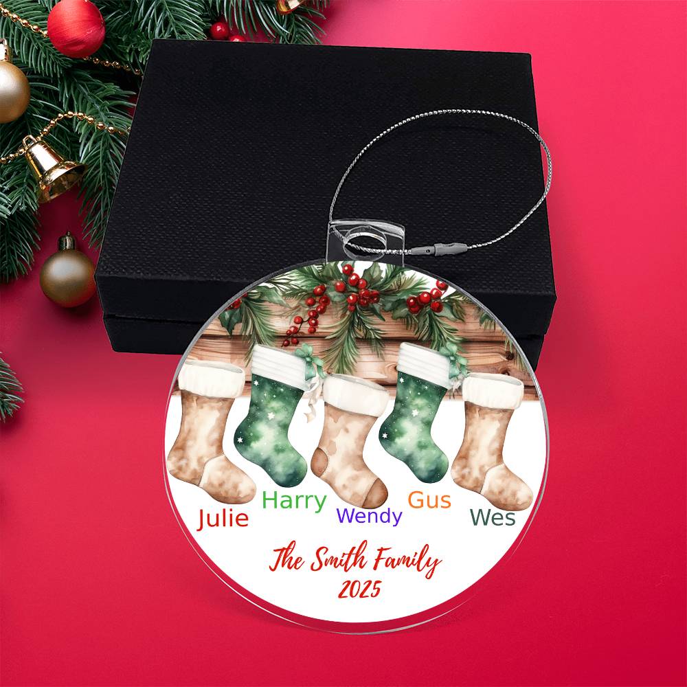 Family Stocking-Personalized Acrylic Ornament (57)