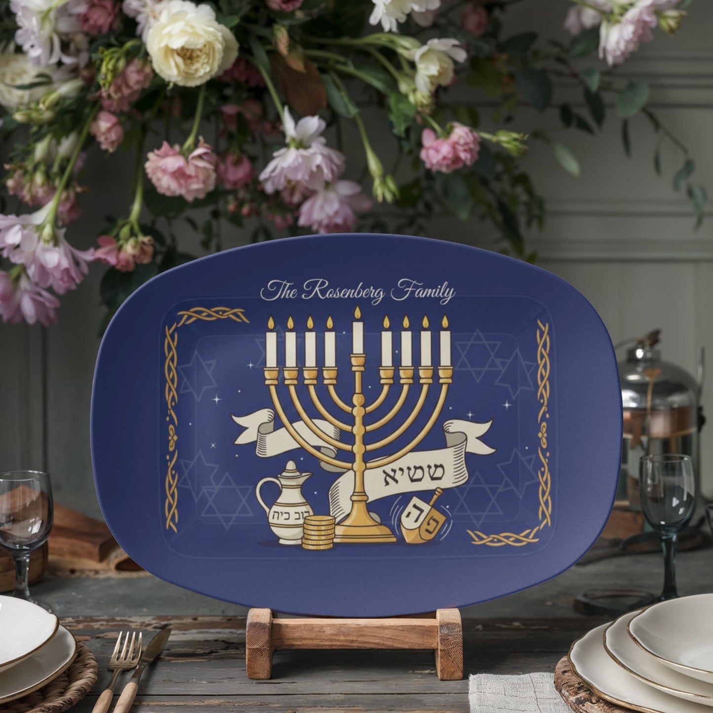 10”x14” Platter-Personalized Hanukkah Holiday (16)
