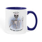 7 Colors Accent Mugs-Personalized Skeleton Coffee Addict Mug