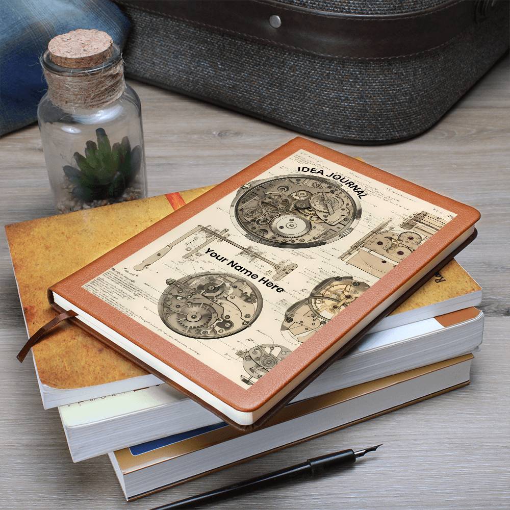Graphic Leather Personalized Journal for Ideas
