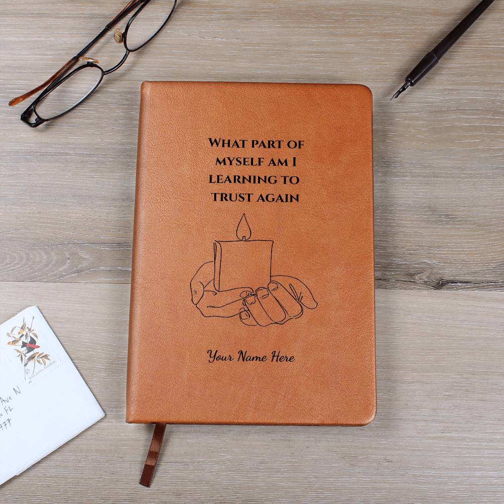 Graphic Leather Journal-Personalized Self Discovery