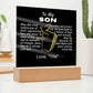 Acrylic Square Plaque-Son Religious-Personalized "From"