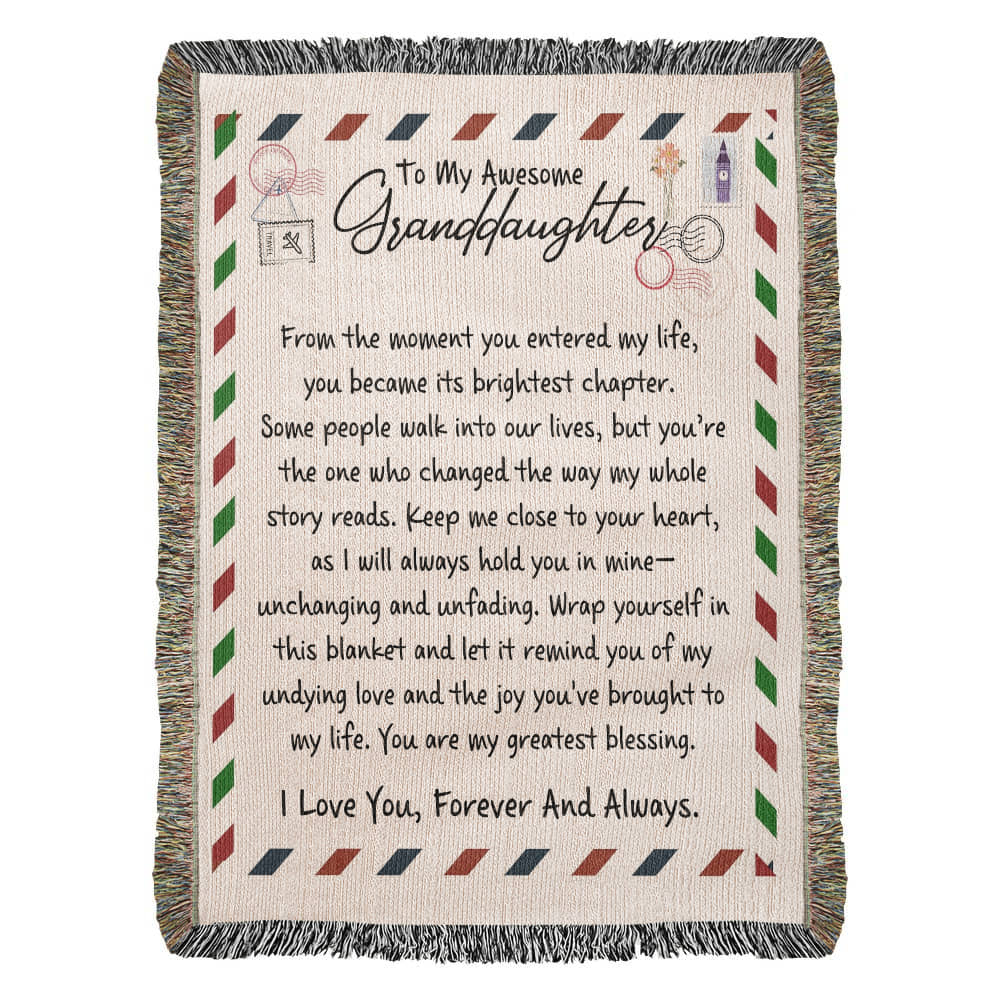 Artwork Heirloom Woven Blanket-Granddaughter