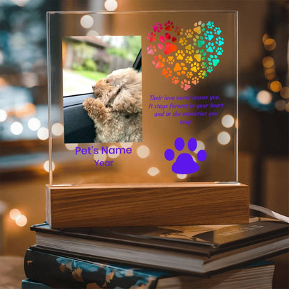 Acrylic Square Plaque- Pet Personalized Memorial