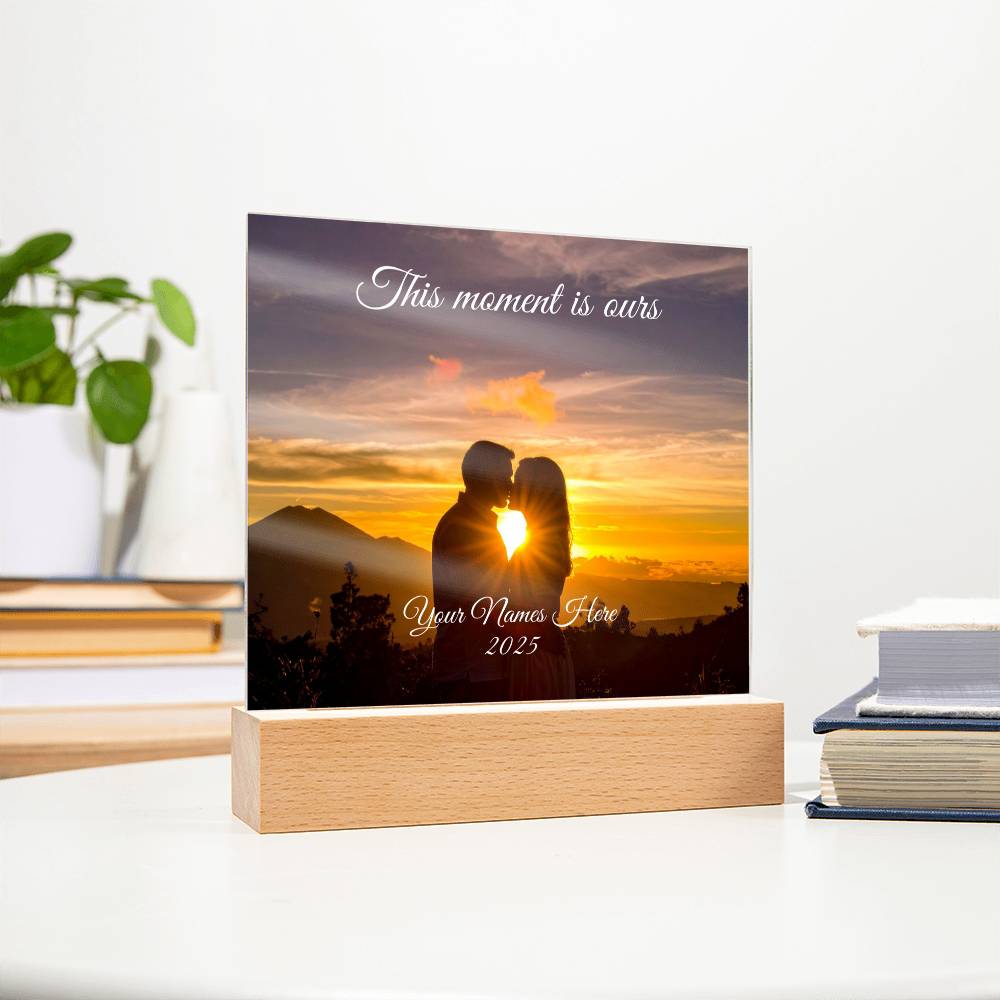 Acrylic Square Plaque-Personalized Couple