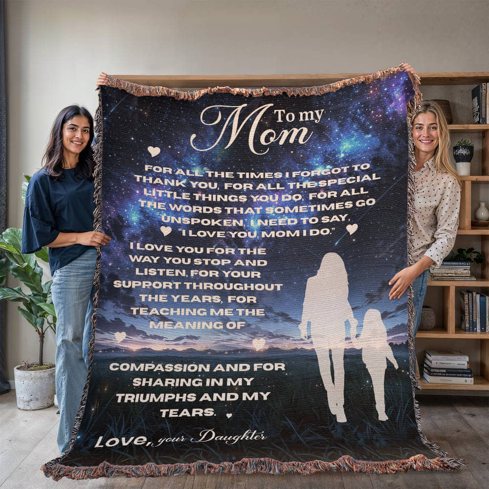 Artwork Heirloom Woven Blanket-To Mom