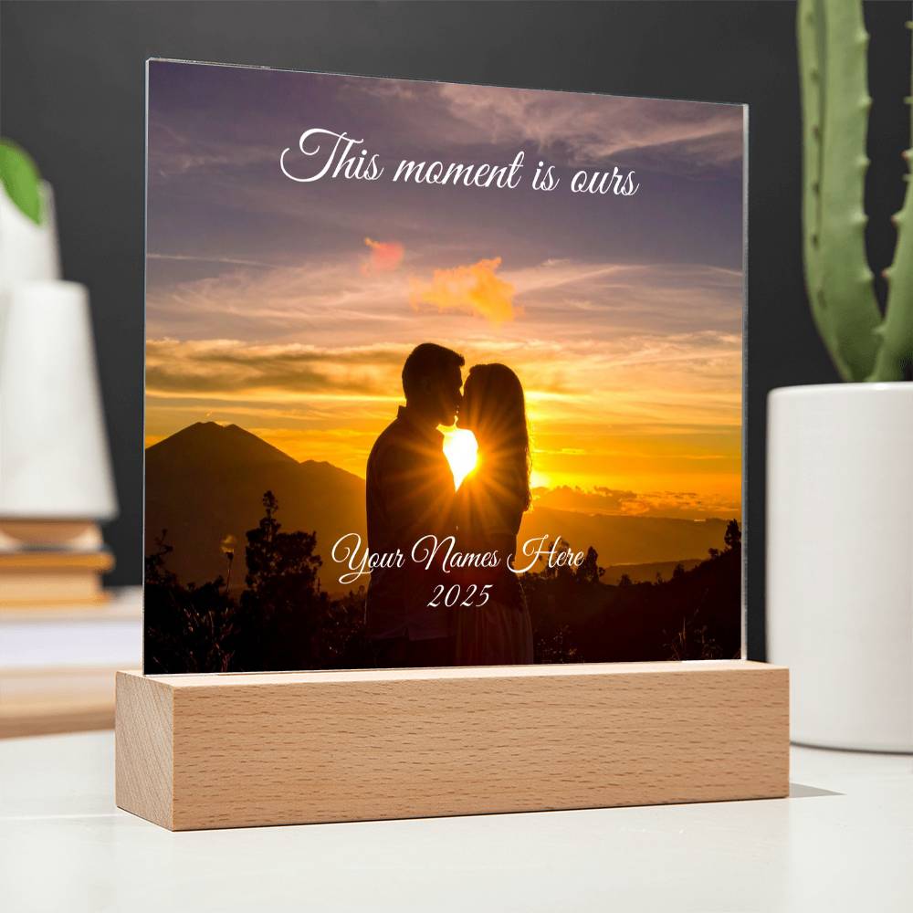 Acrylic Square Plaque-Personalized Couple