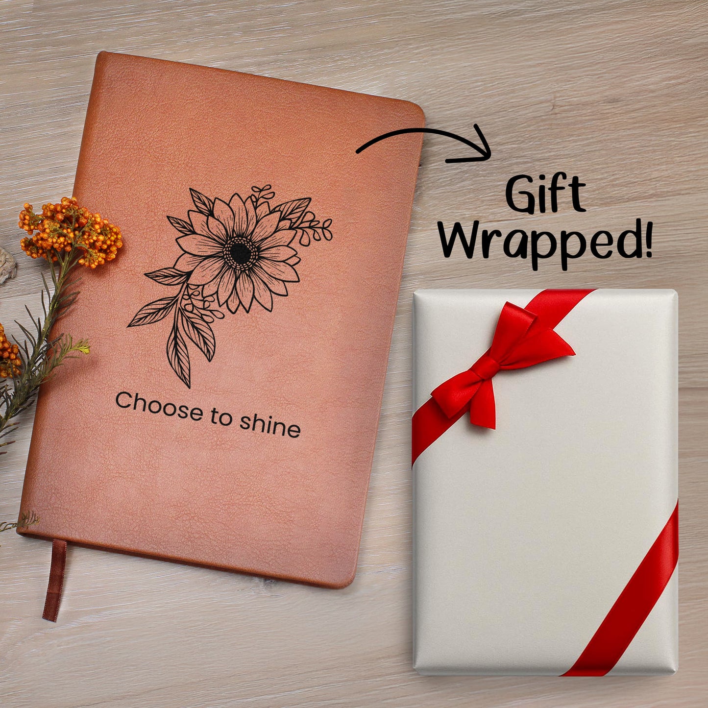 Graphic Journal with Free Gift Wrap-Motivational