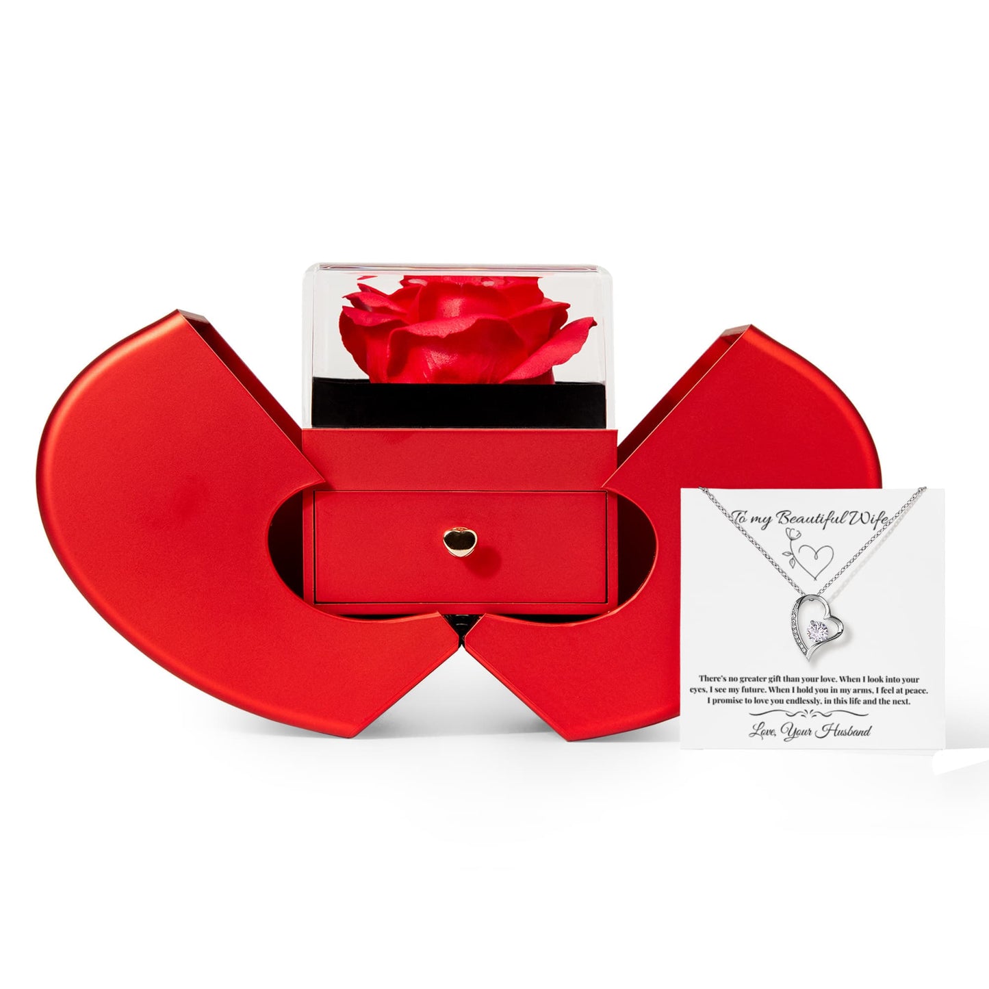Forever Love + Red Rose Box-Wife gift