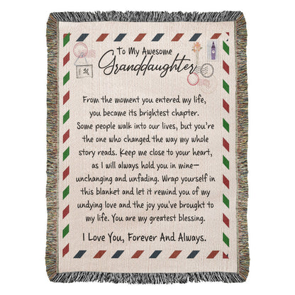 Artwork Heirloom Woven Blanket-Granddaughter