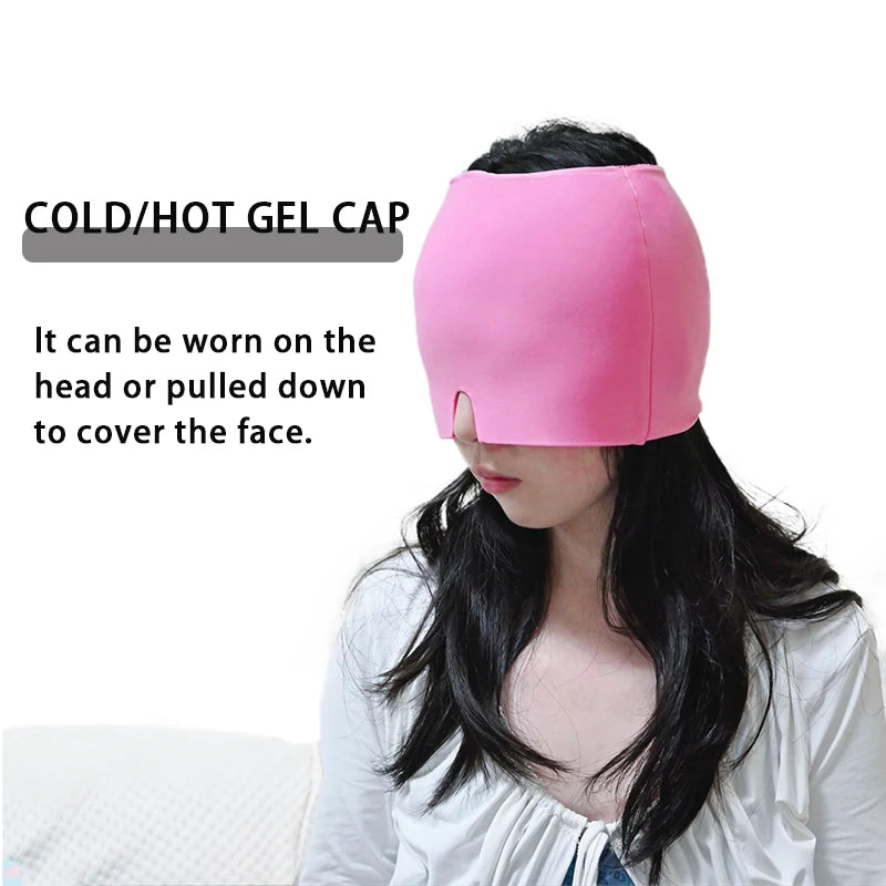 Gel Ice Headache Migraine Relief Hat  