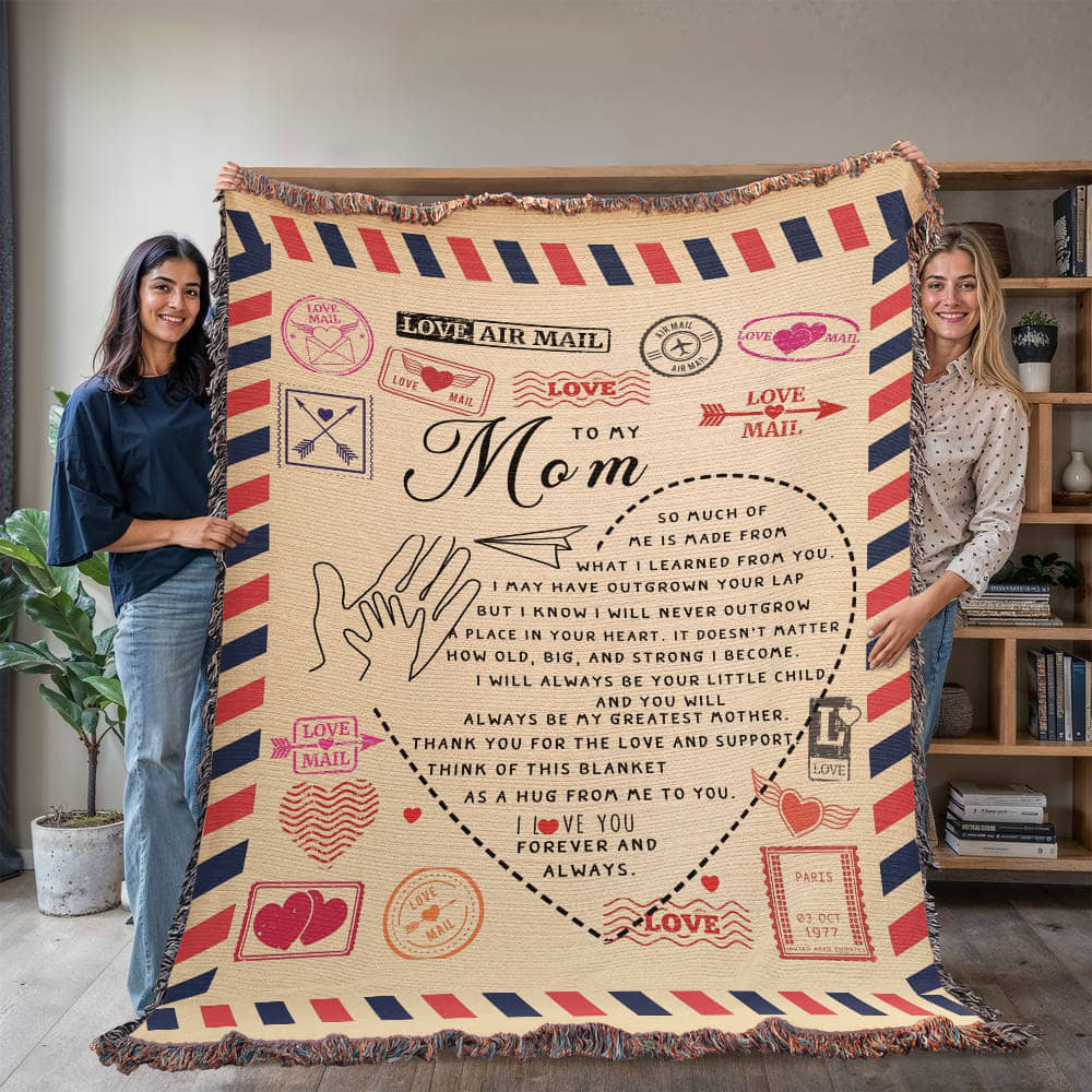 Heirloom Woven Blanket – To Mom – Artwork Gift