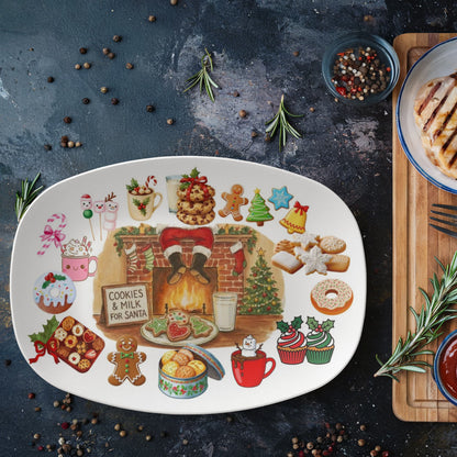 10”x14” Platter-Cookies for Santa Holiday