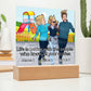 Acrylic Plaque – Personalized Best Friends – Transform Your Photo into Cartoon Style