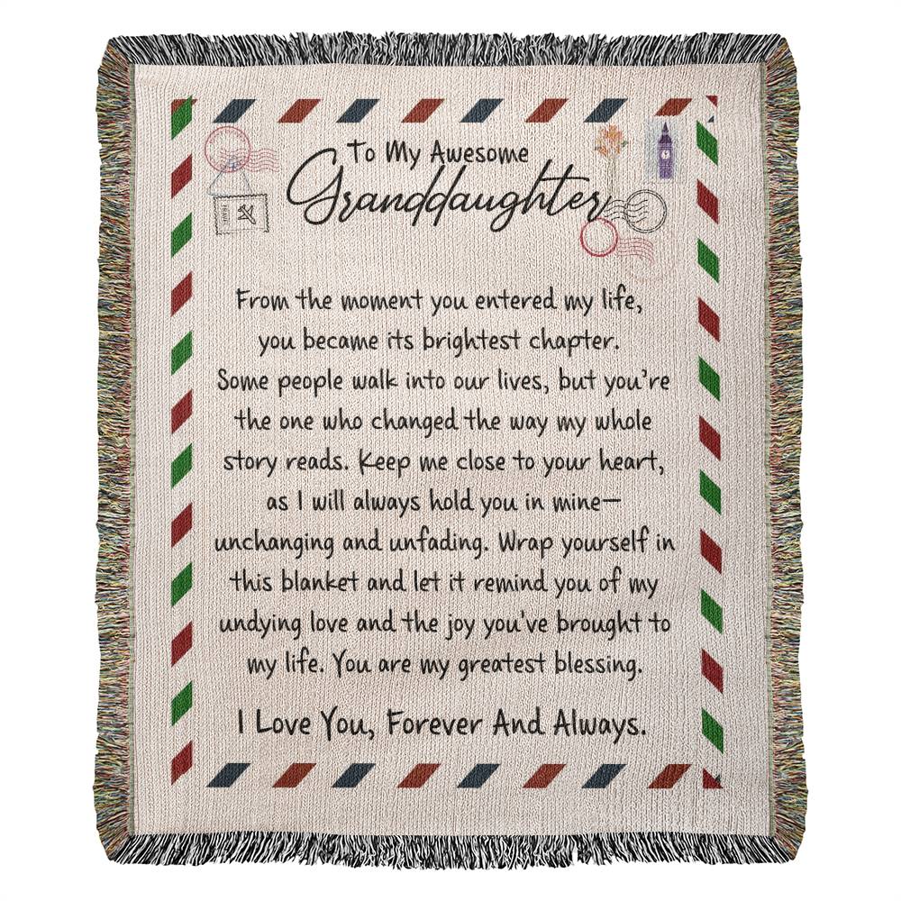 Artwork Heirloom Woven Blanket-Granddaughter
