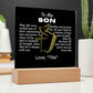 Acrylic Square Plaque-Son Religious-Personalized "From"