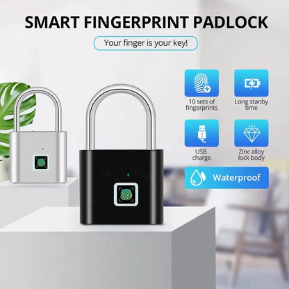 Keyless Smart Fingerprint  Padlock