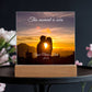 Acrylic Square Plaque-Personalized Couple