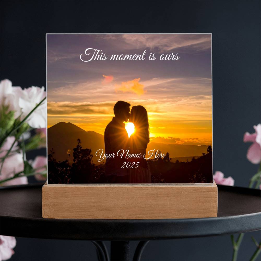 Acrylic Square Plaque-Personalized Couple