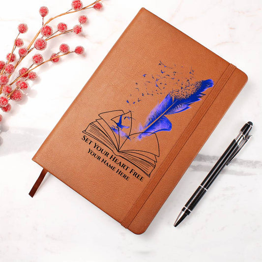 Graphic Leather Journal-Personalized Self Discovery