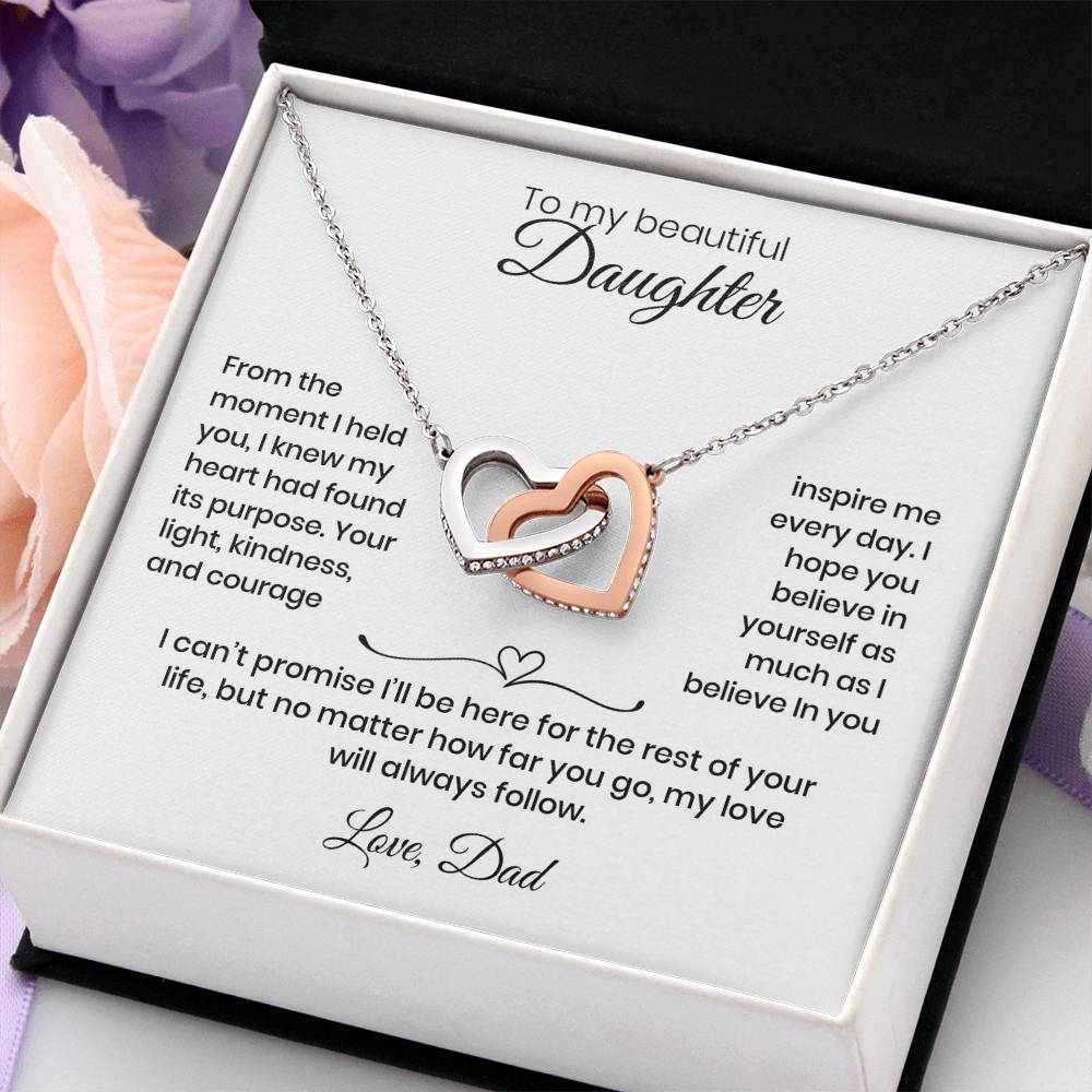 Daughter – Interlocking Heart Necklace  (86)