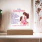 Mother to Daughter Acrylic Plaque – Meaningful Sentimental Gift,