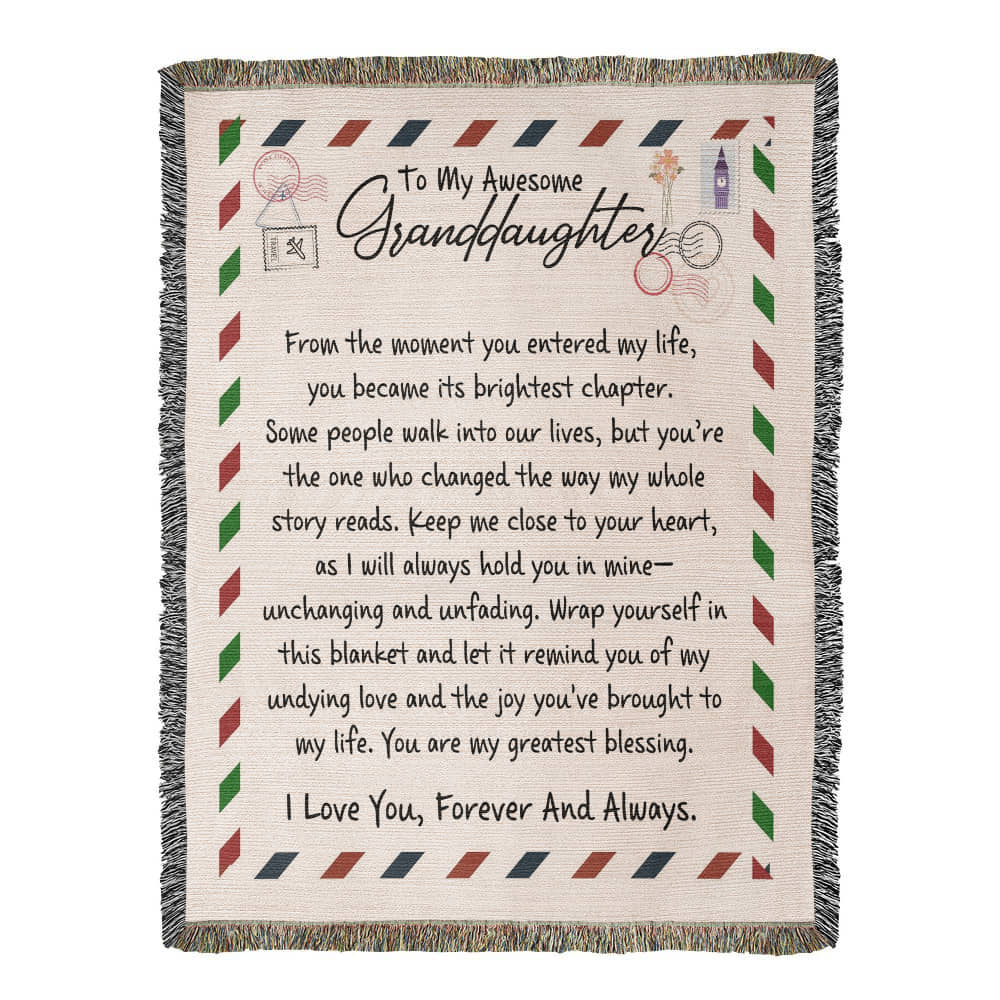 Artwork Heirloom Woven Blanket-Granddaughter