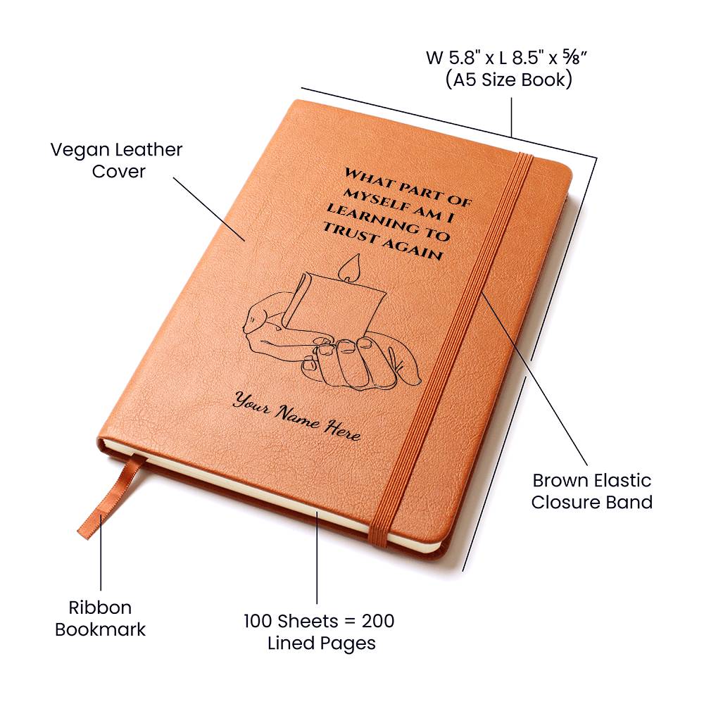 Graphic Leather Journal-Personalized Self Discovery