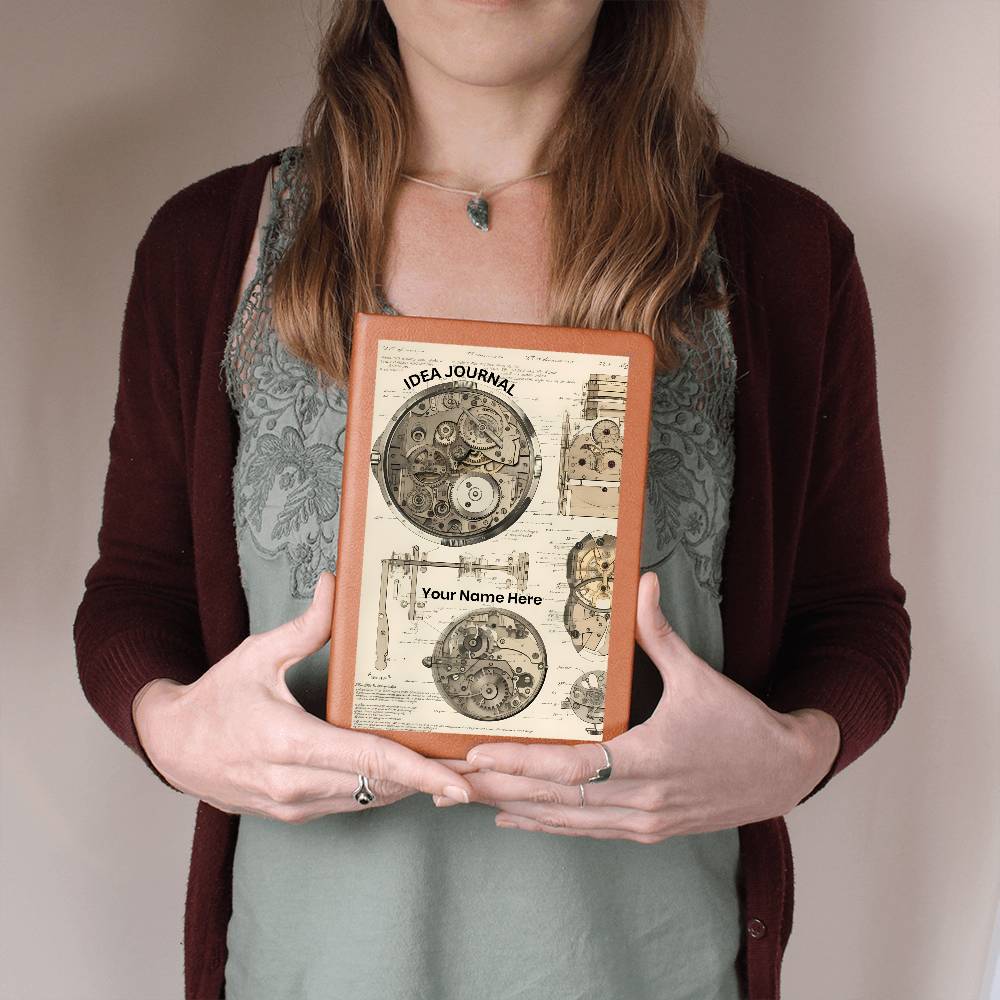 Graphic Leather Personalized Journal for Ideas