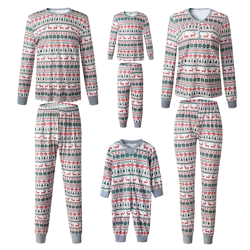 Christmas Family Matching Pajamas New Year Xmas Father Mother Kids Baby Clothes Set Dad Mom and Daughter Son Pyjamas Outfit