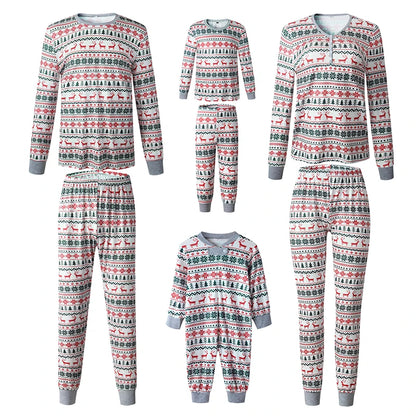 Christmas Family Matching Pajamas New Year Xmas Father Mother Kids Baby Clothes Set Dad Mom and Daughter Son Pyjamas Outfit