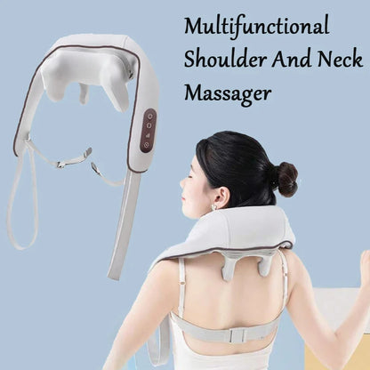 Wireless Relief Massage Trapezius Muscle Relaxation Deep Shiatsu Simulated Human Hand Kneading Neck Massager Electric Portable