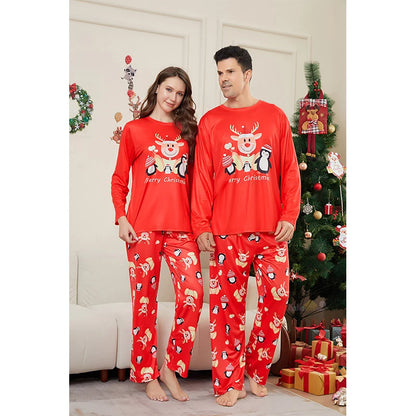 Christmas Family Outfits Matching Pajamas Set Adult Mom Dad Kids Clothes 2 Pieces Suit Baby Romper Xmas Family Look