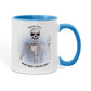 7 Colors Accent Mugs-Personalized Skeleton Coffee Addict Mug