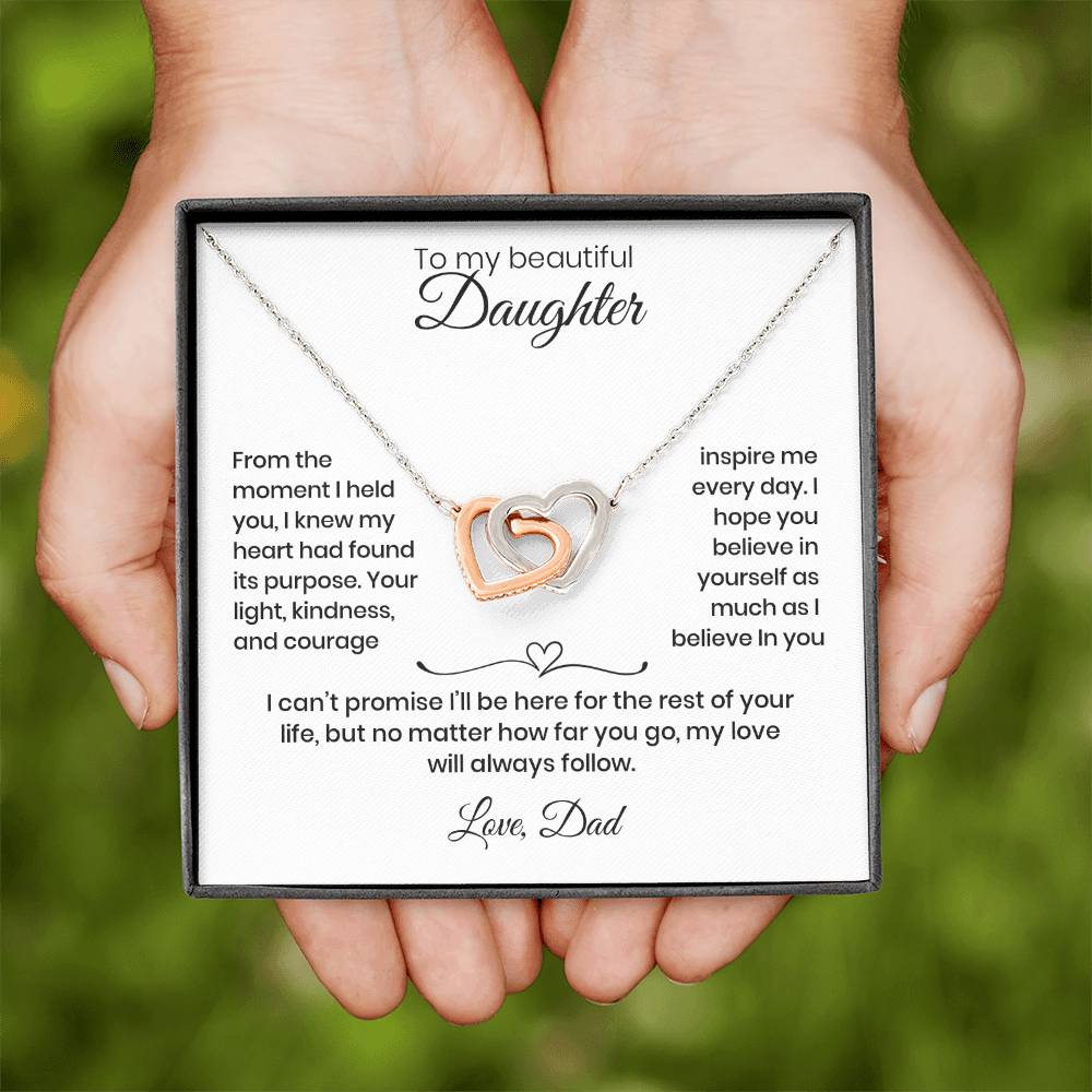 Daughter – Interlocking Heart Necklace  (86)