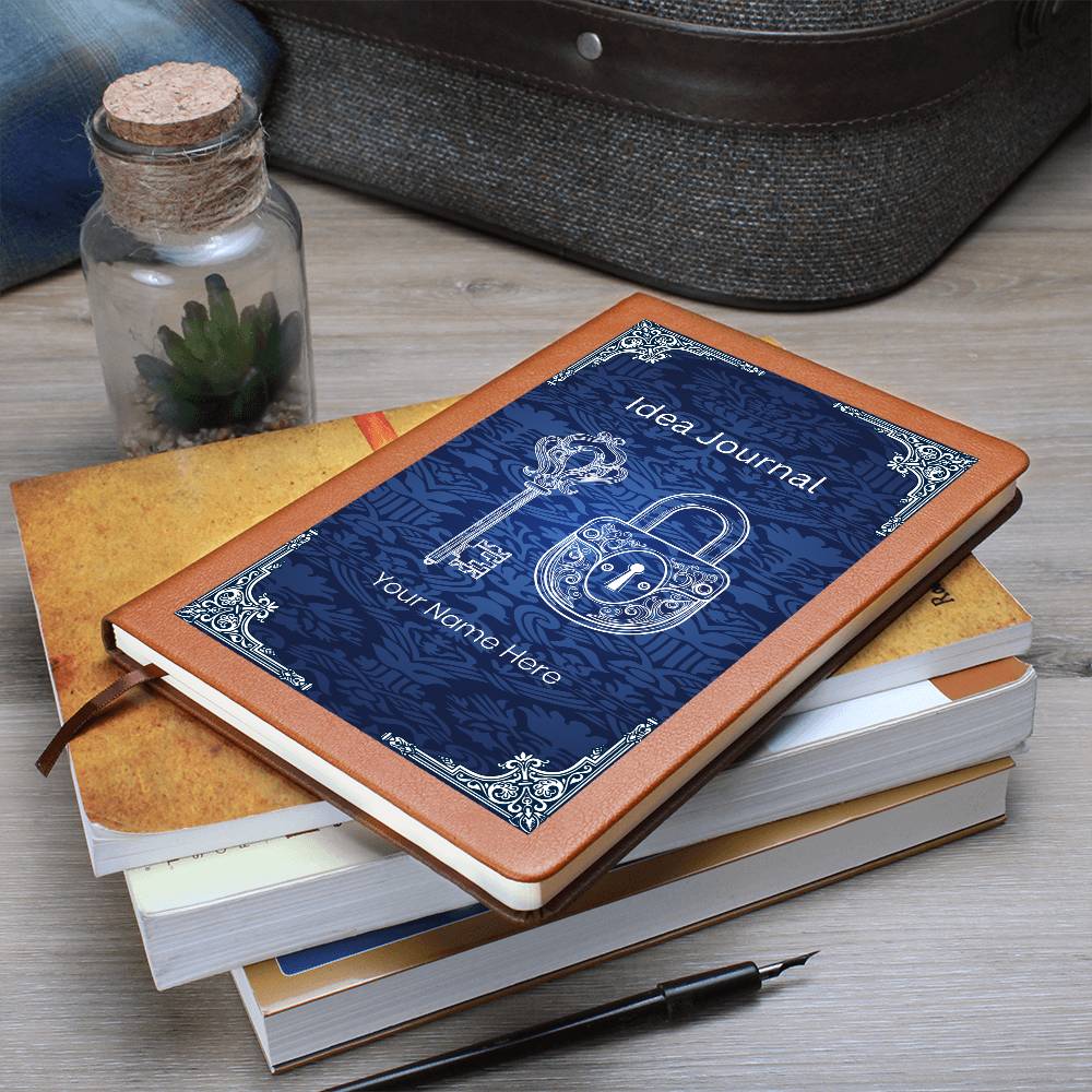 Graphic Leather Personalized Journal for Ideas