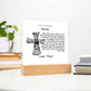 Acrylic Square Plaque-Personalized Religious quote