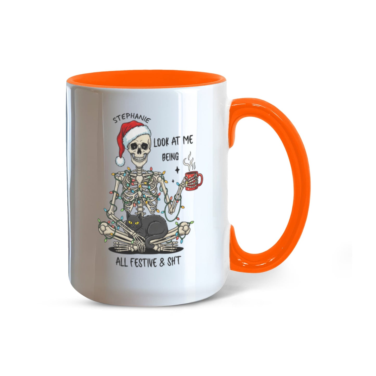7 Colors Accent Mugs-Personalized Christmas Skeleton (1)