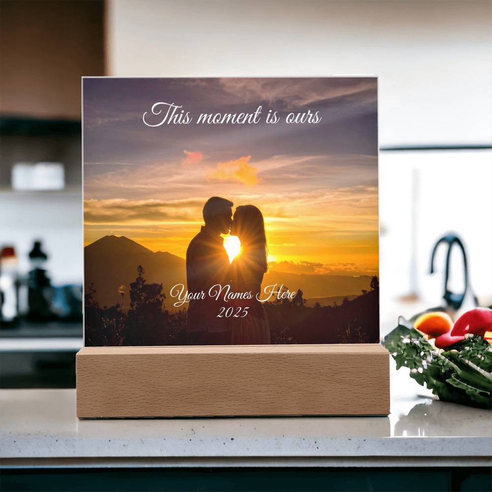 Acrylic Square Plaque-Personalized Couple