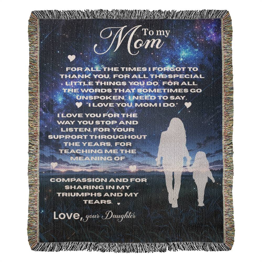 Artwork Heirloom Woven Blanket-To Mom