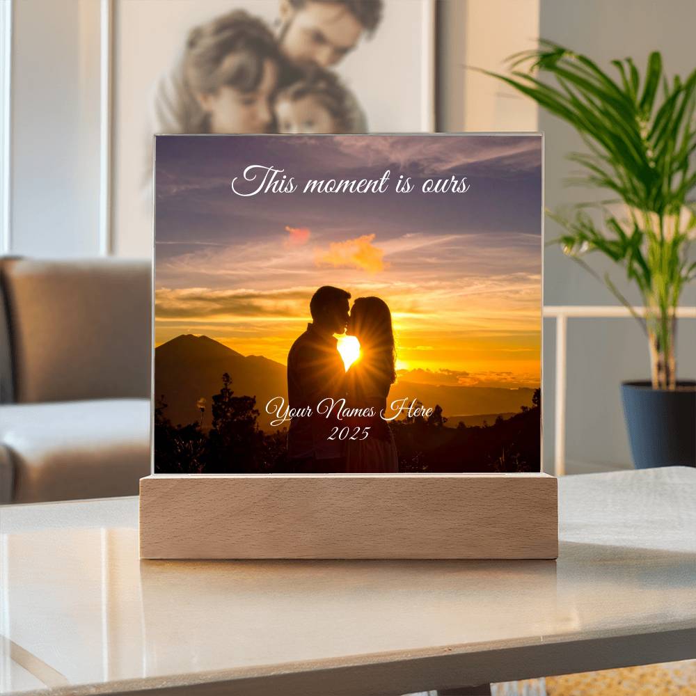 Acrylic Square Plaque-Personalized Couple