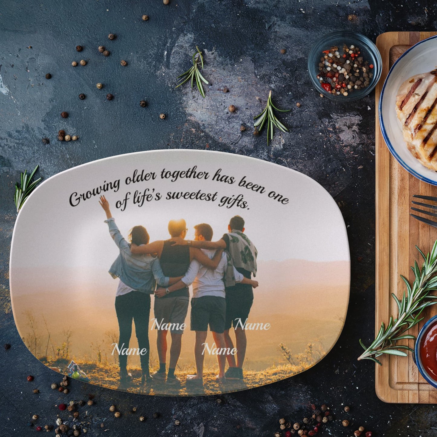 10”x14” Platter-Personalized with picture and name(s)