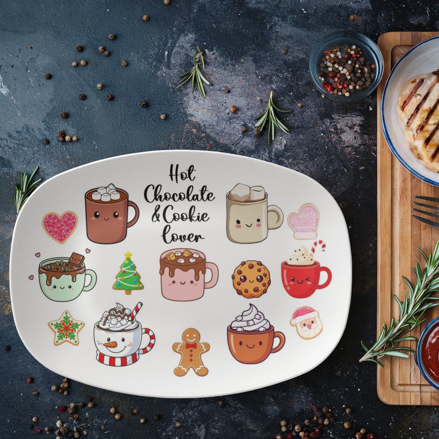 10”x14” Platter-Holiday Cookies for Santa