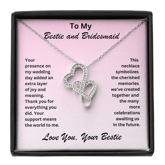 Bridesmaid -Memories that we created-Heart-to-Heart Pendant Necklace - Essential Home Zone Essential Home Zone Standard Box Jewelry Bridesmaid -Memories that we created-Heart-to-Heart Pendant Necklace