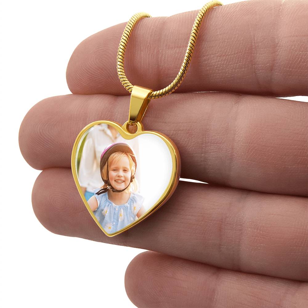 Custom Photo Heart Necklace – Always in My Heart