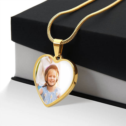 Custom Photo Heart Necklace – Always in My Heart