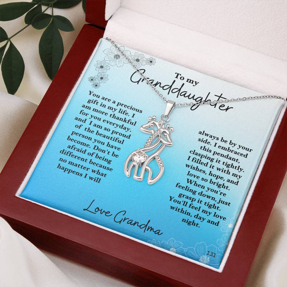 Granddaughter- Personalized this charming Giraffe Necklace. Show your special someone that they share these remarkable qualities with a meaningful gesture of love. 131